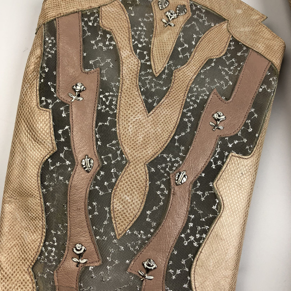 Vintage 80's Sacha London Pink Mesh Heel Boots - Picture 2 of 8